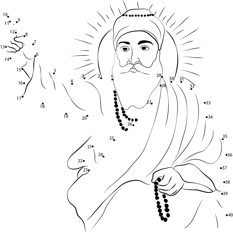 Happy Gurpurab dot to dot worksheets