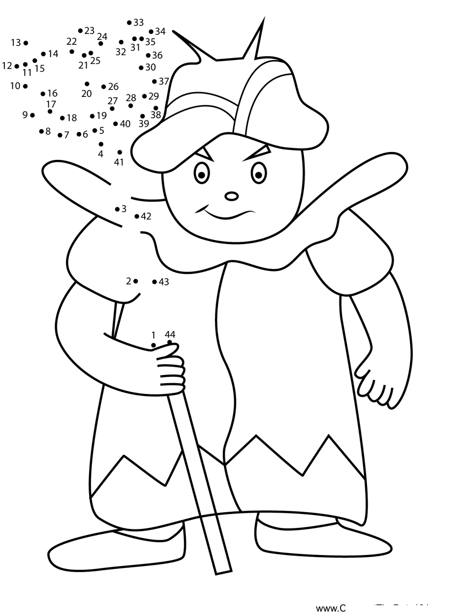 Boy-With-Devil-Halloween-Costume printable dot to dot worksheet