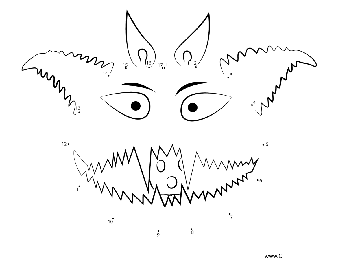 Crazy-Monster-Pumpkin dot to dot worksheets