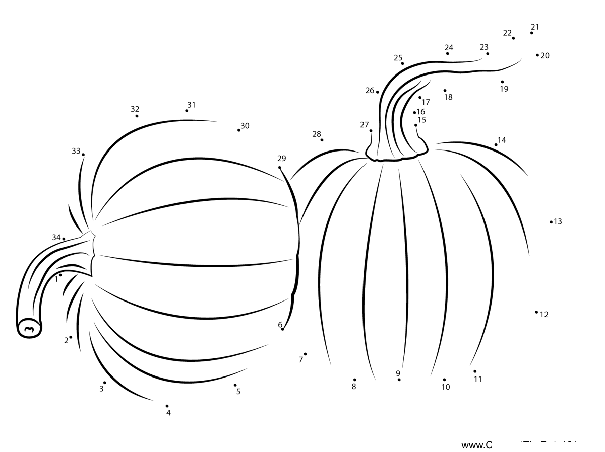 Easy-Pupmkins printable dot to dot worksheet