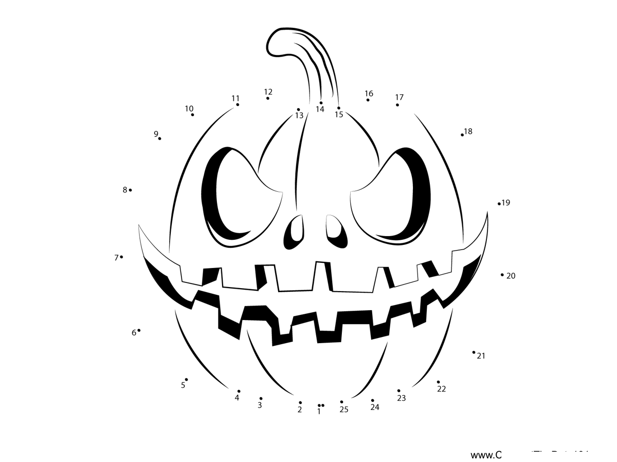 Fatty-Pumpkin dot to dot worksheets