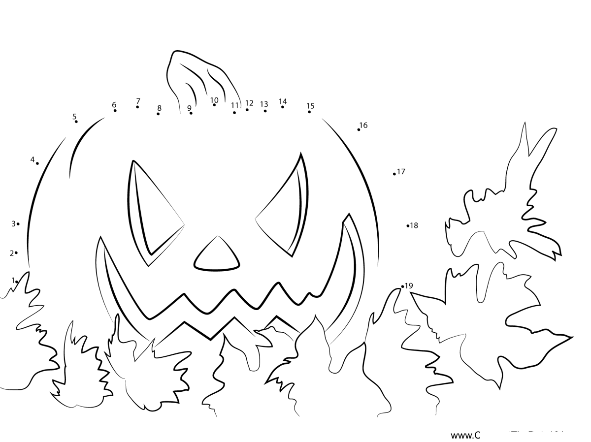 Halloween-Decorations printable dot to dot worksheet