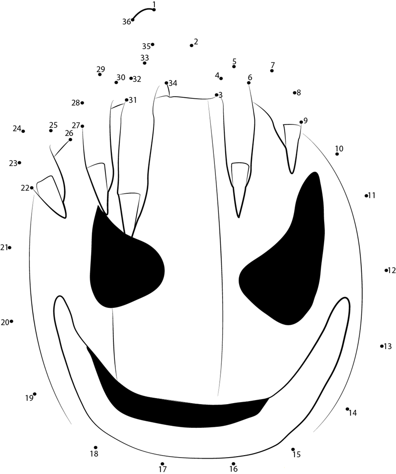 Happy Halloween Day dot to dot worksheets