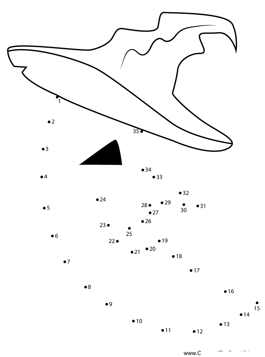 Moon-With-Hat dot to dot worksheets