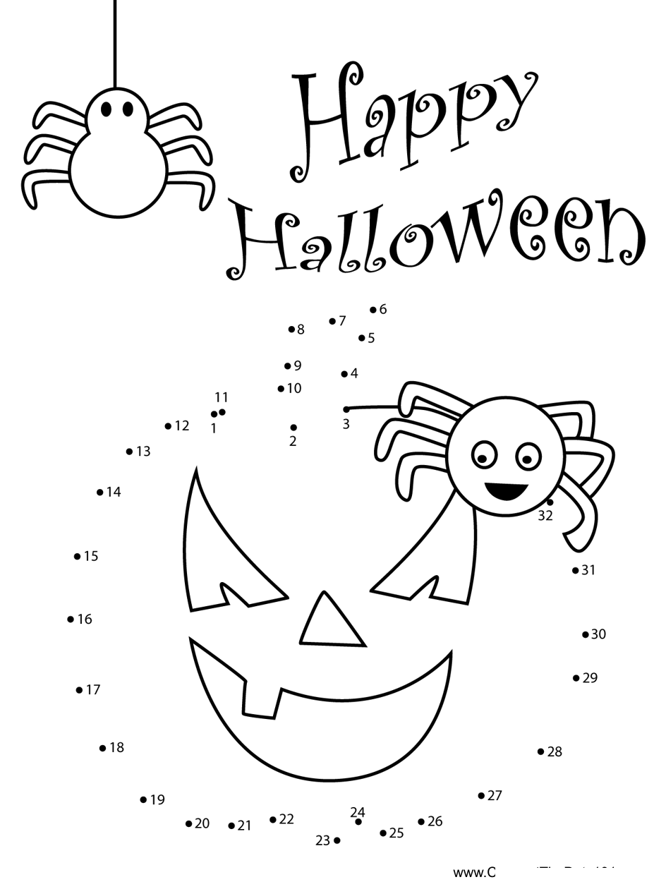 Pumpkin printable dot to dot worksheet