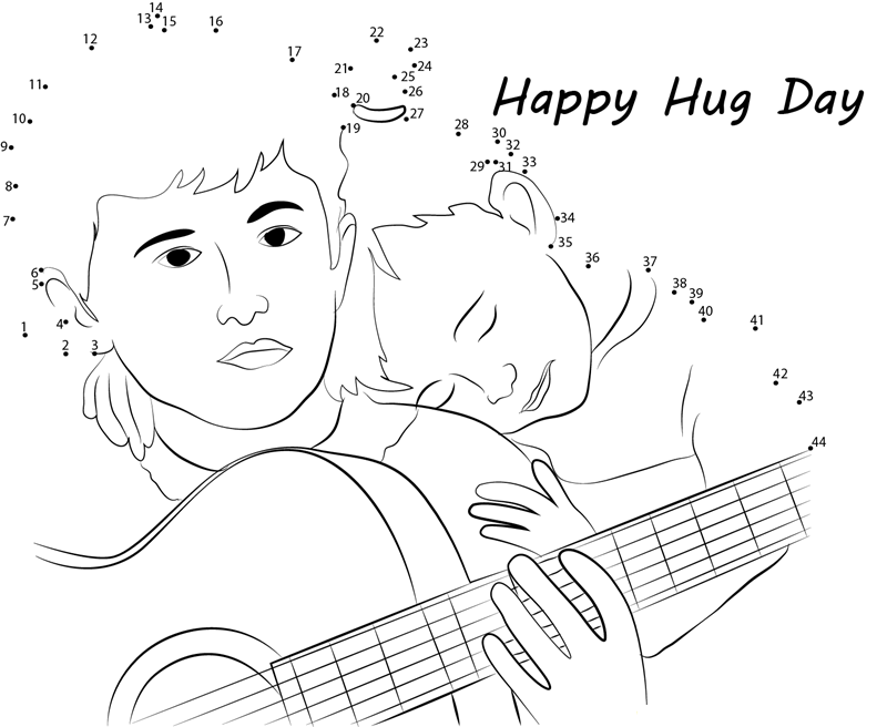 My Sweet Hugs dot to dot worksheets