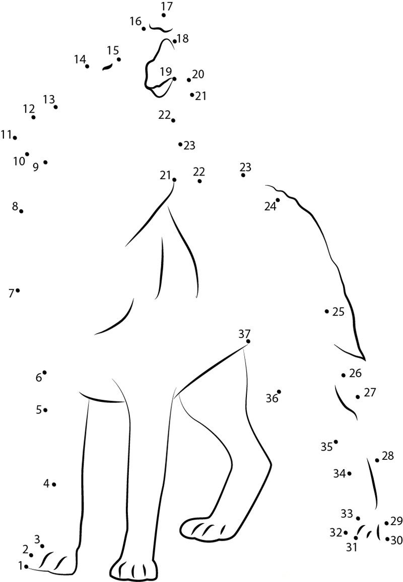 Wolf Howlsnow dot to dot worksheets