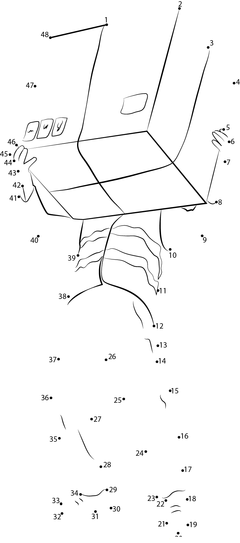 Unskilled Labour In Warehouse printable dot to dot worksheet