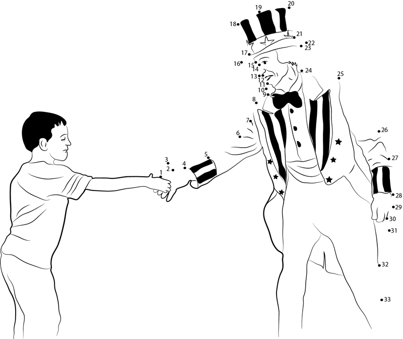 Shakes Hands dot to dot worksheets