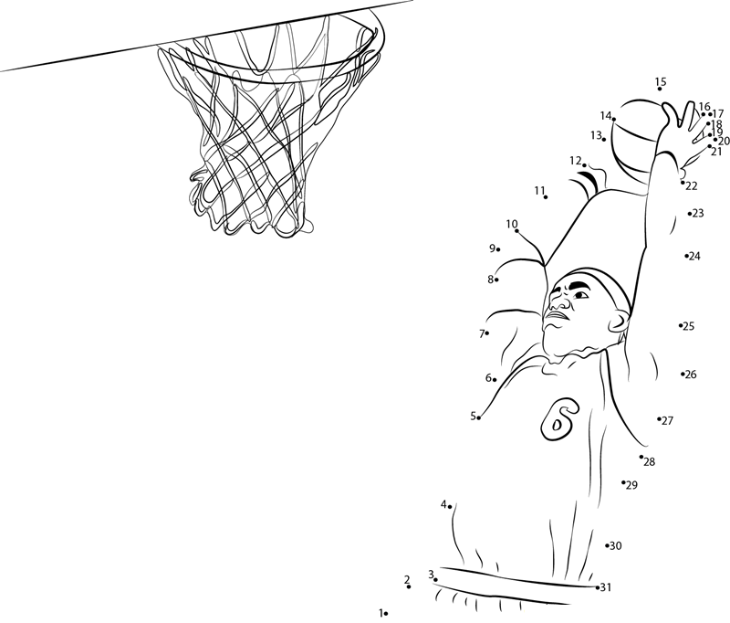 Basketball dot to dot worksheets