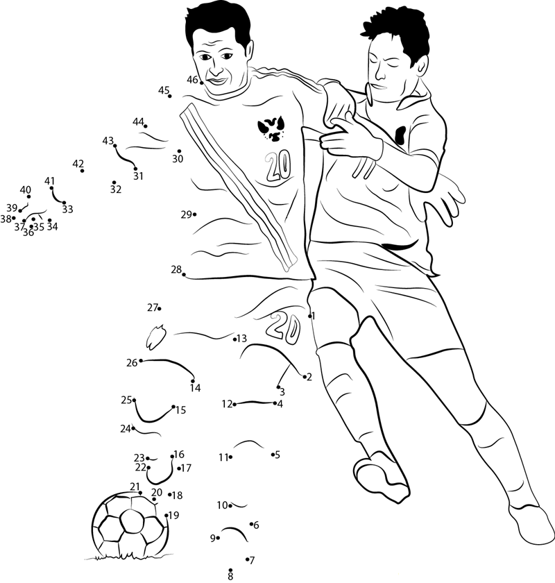 Russia Football dot to dot worksheets