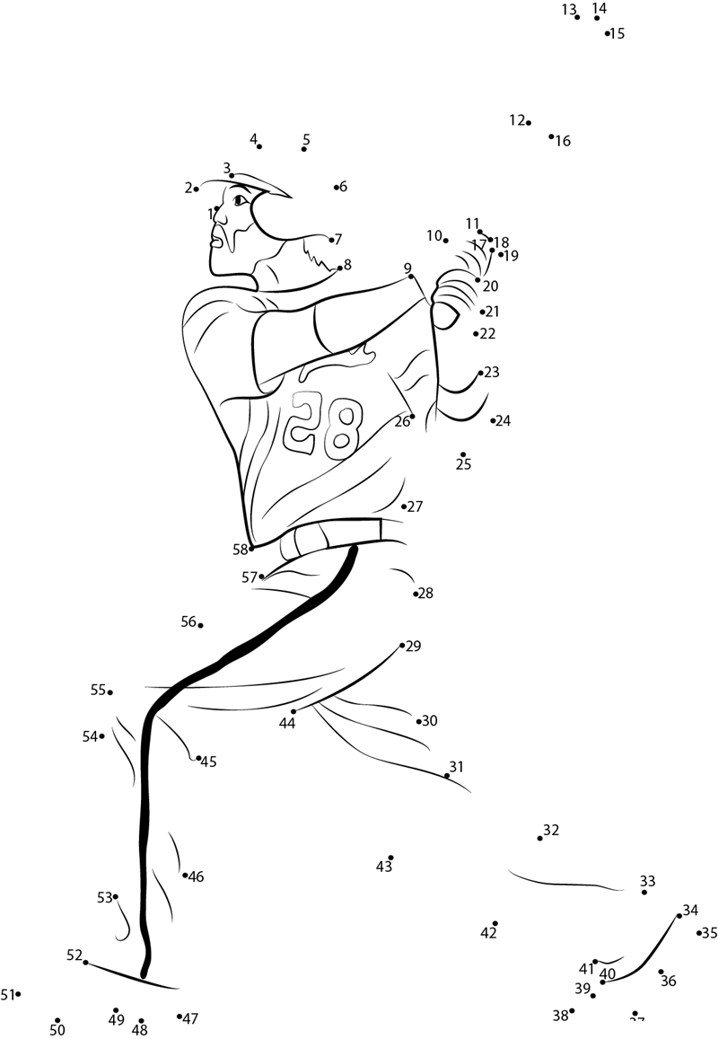 Usa Baseball printable dot to dot worksheet