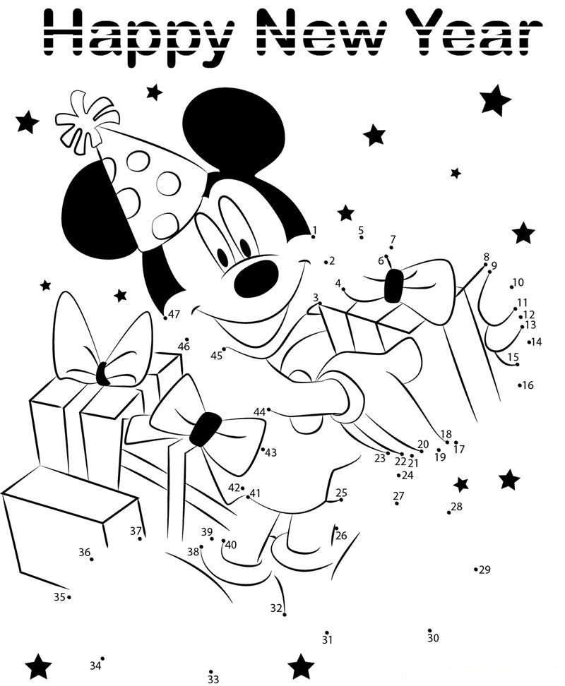 Mickey dot to dot worksheets