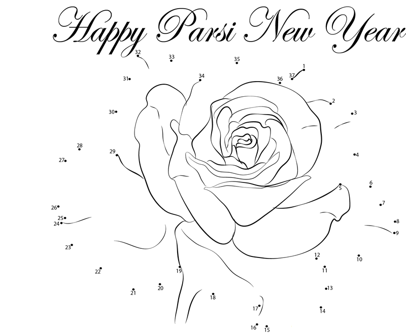 Parsi New Year Gift printable dot to dot worksheet