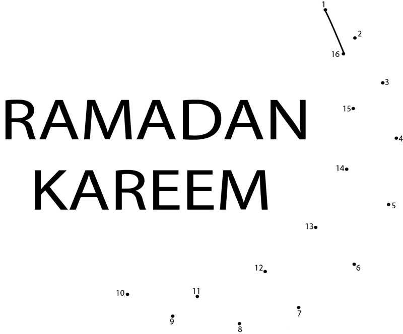 Welcome Ramzaan dot to dot worksheets