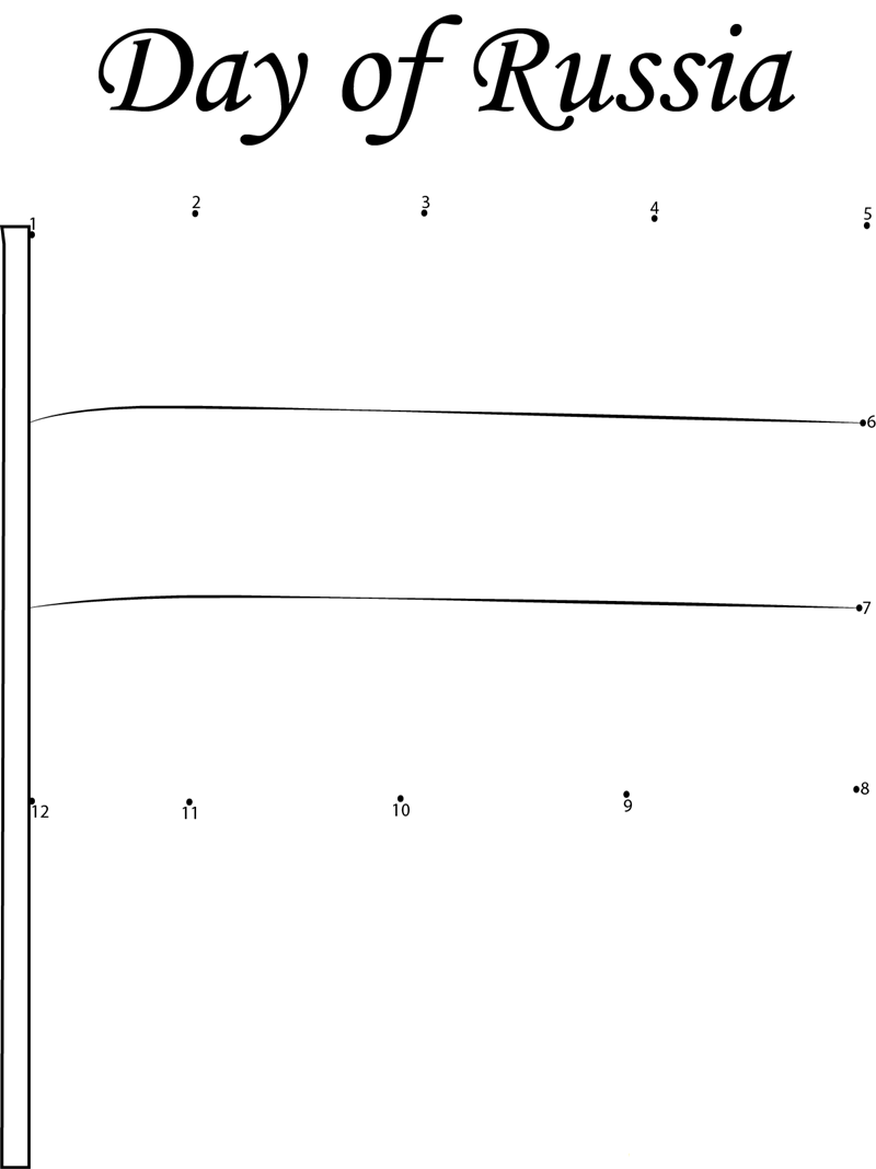 Day Of Russia printable dot to dot worksheet