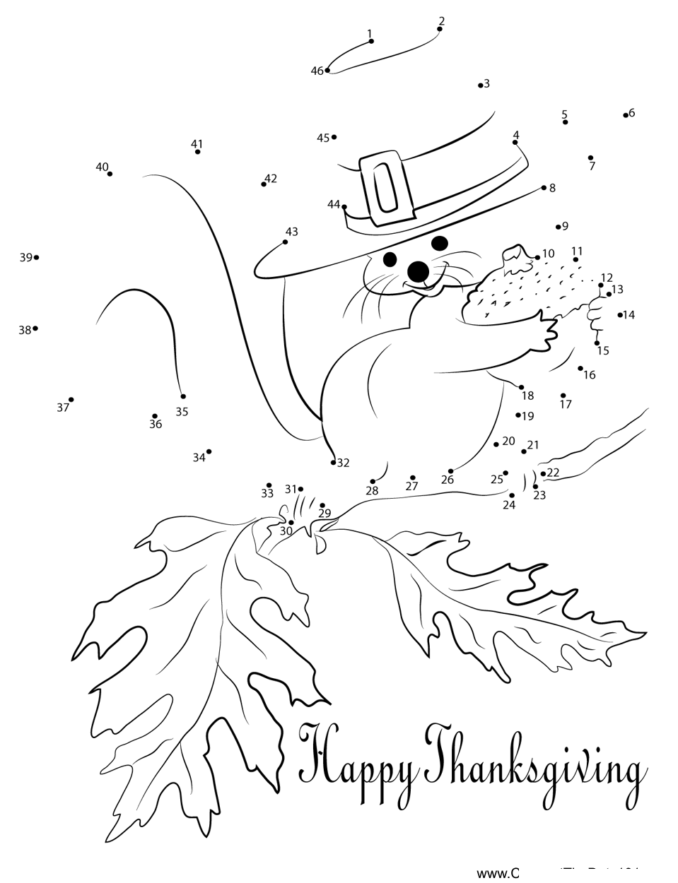 Beautiful-Thanksgiving-Day dot to dot worksheets