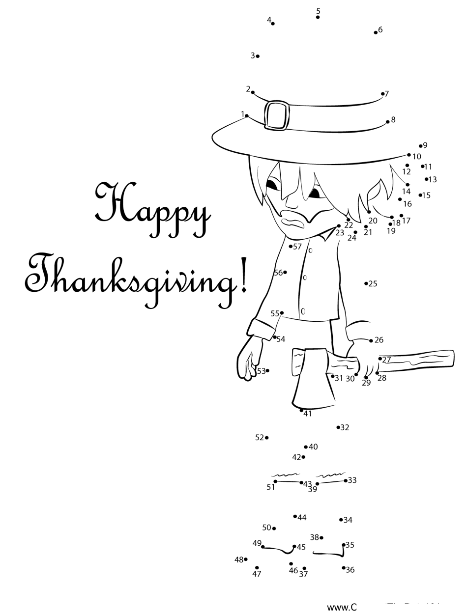 Best-Happy-Thanksgiving-Day printable dot to dot worksheet