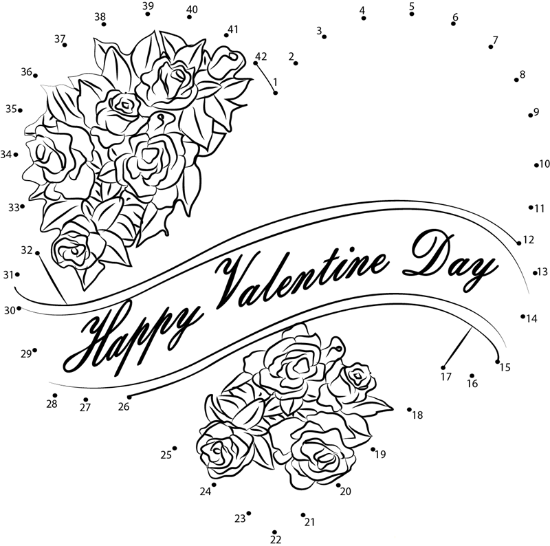 Happy Valentine X27 S Day Everyone printable dot to dot worksheet