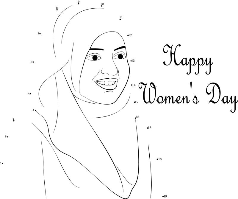 Celebrating Women X27 S Day printable dot to dot worksheet