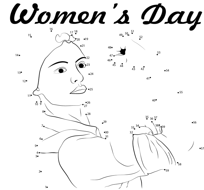 Women X27 S Day printable dot to dot worksheet