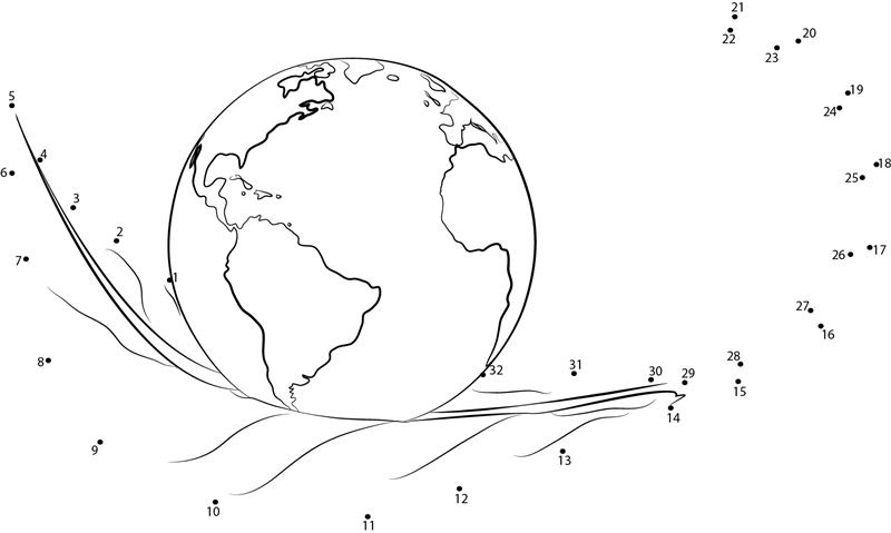 Saving The Environment printable dot to dot worksheet