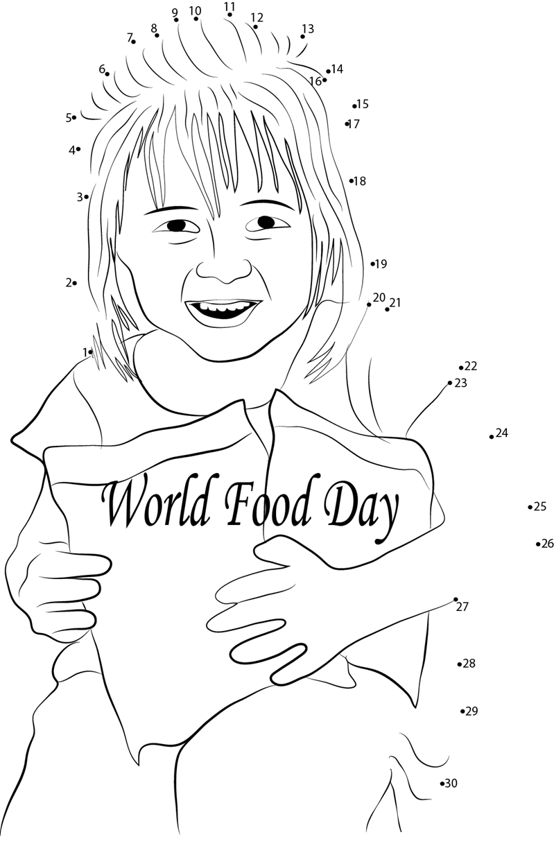 Hunger To Hope printable dot to dot worksheet