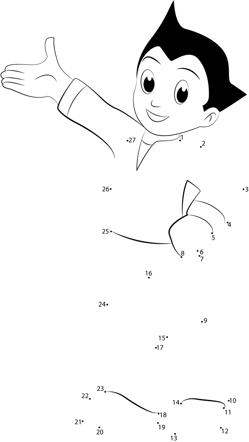 Astro-Boy-1-Dot-To-Dot dot to dot worksheet