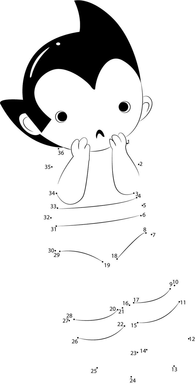 Astro-Boy-Image-Dot-To-Dot dot to dot worksheet