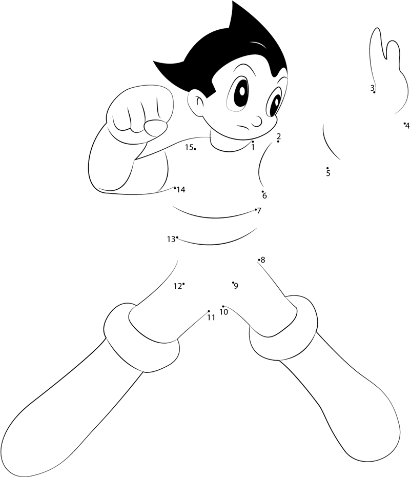 Fight-Astro-Boy-Dot-To-Dot dot to dot worksheets