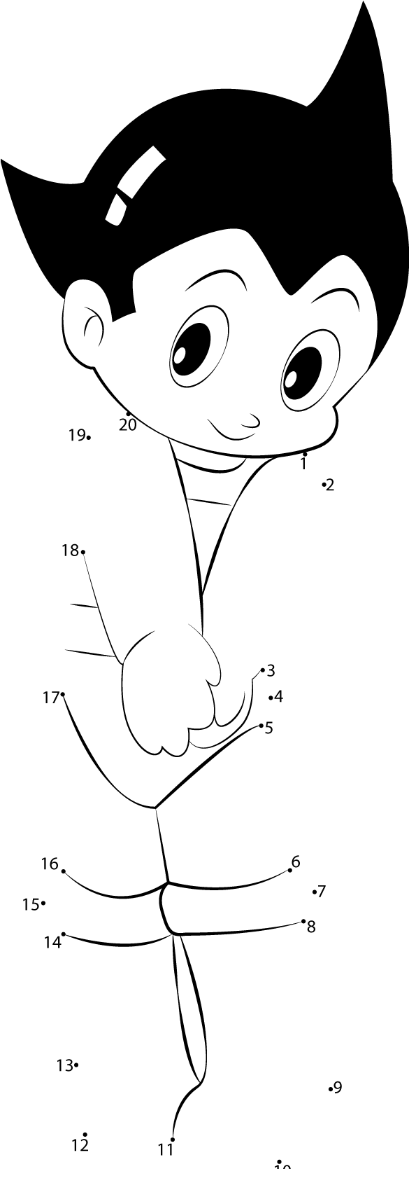 Nice-Astro-Boy-Dot-To-Dot dot to dot worksheets