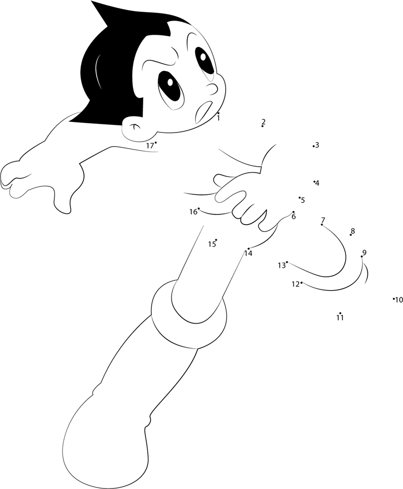 Protect-Astro-Boy-Dot-To-Dot dot to dot worksheets