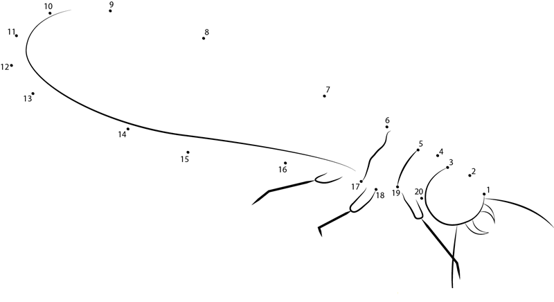 Black Termites printable dot to dot worksheet