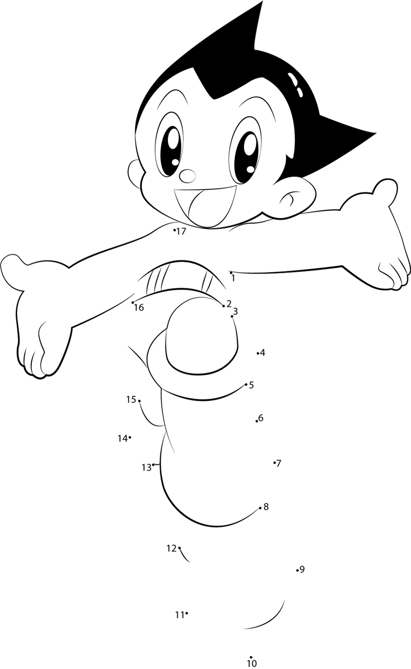 Top-Astroboy-Dot-To-Dot printable dot to dot worksheet