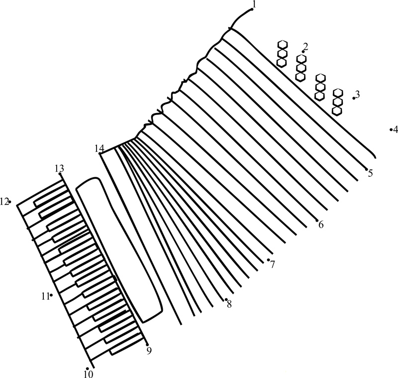 Stretch Accordion printable dot to dot worksheet