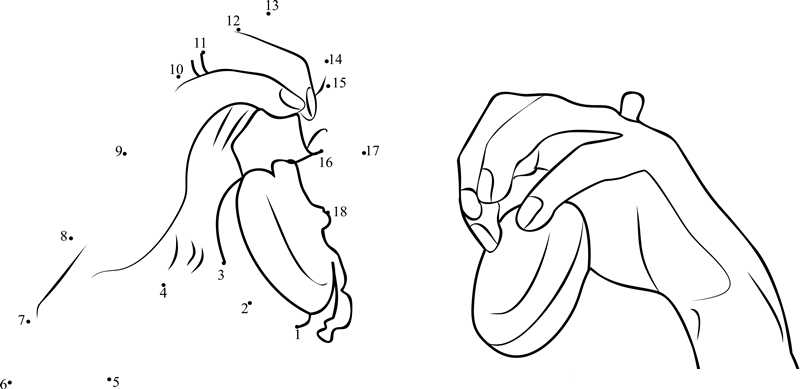 Castanet Playing Hands Position dot to dot worksheets