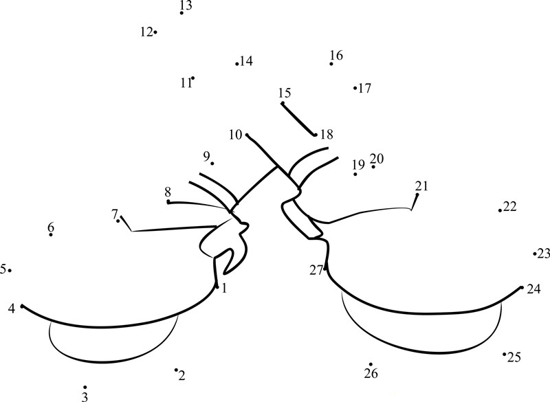 Epstein Handled Castanet printable dot to dot worksheet