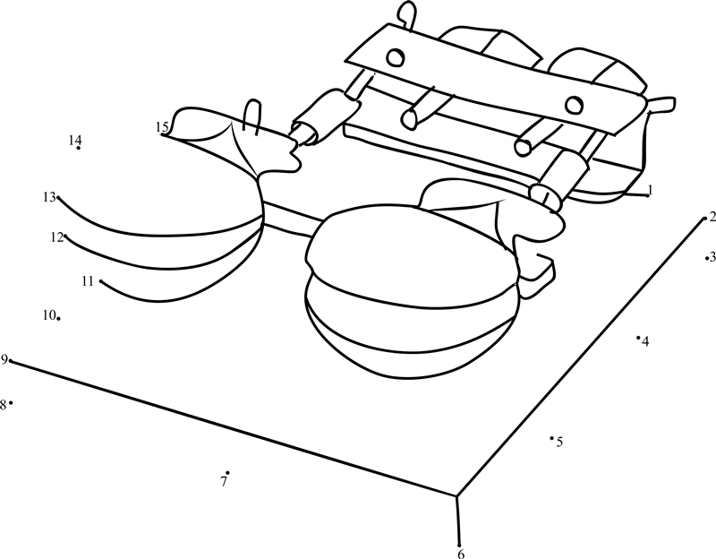 Toca Castanet Machine printable dot to dot worksheet