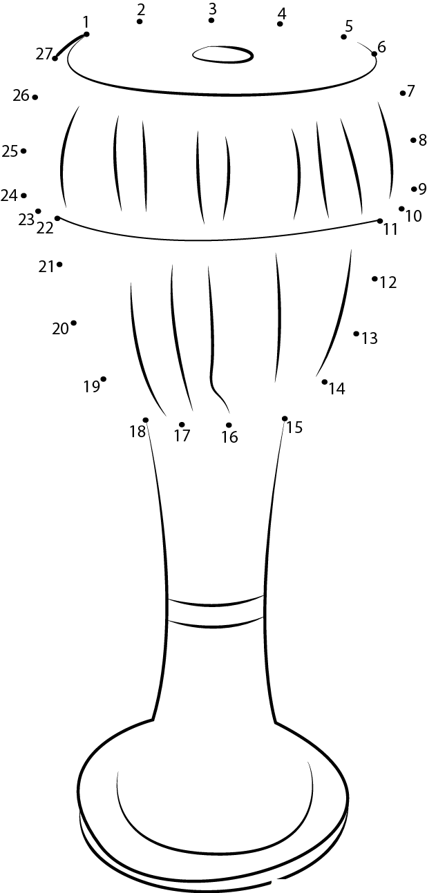 Djembe Drum printable dot to dot worksheet