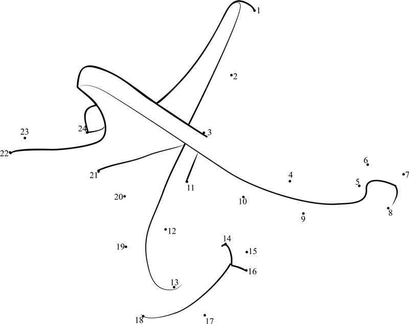 Mandolin Stand printable dot to dot worksheet