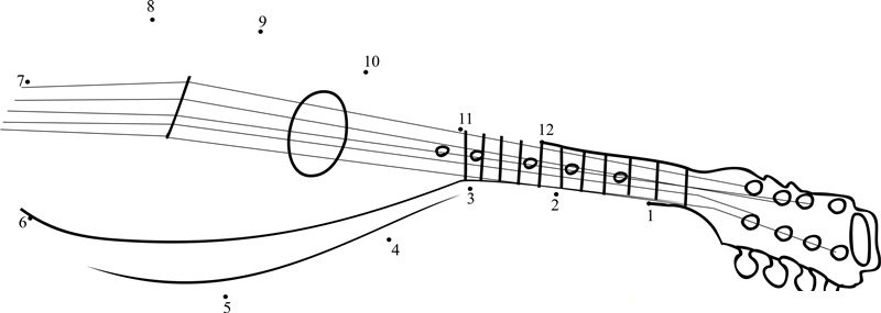 Sicilian Mandolin printable dot to dot worksheet