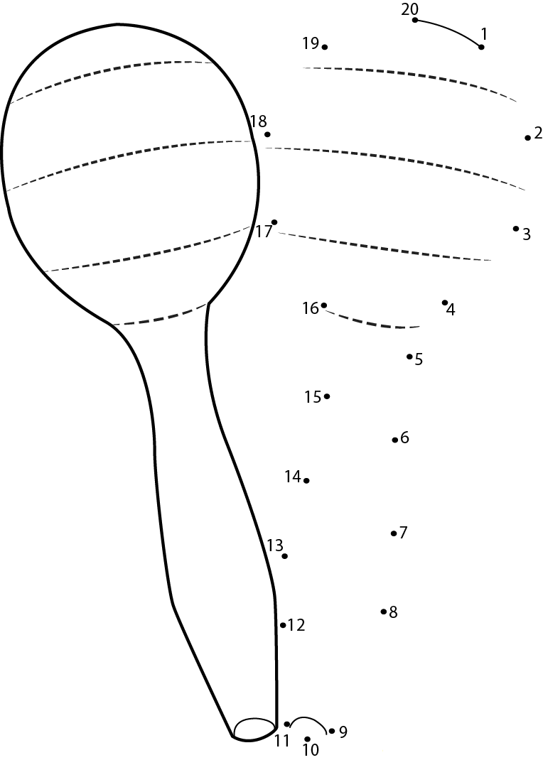 China Wooden Maracas dot to dot worksheets