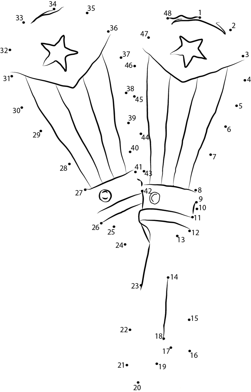 Salsa Rawhide Maracas printable dot to dot worksheet