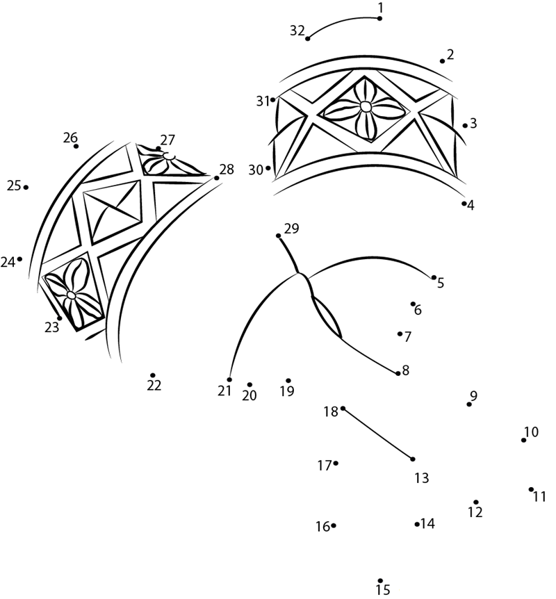 Wooden Maracas printable dot to dot worksheet