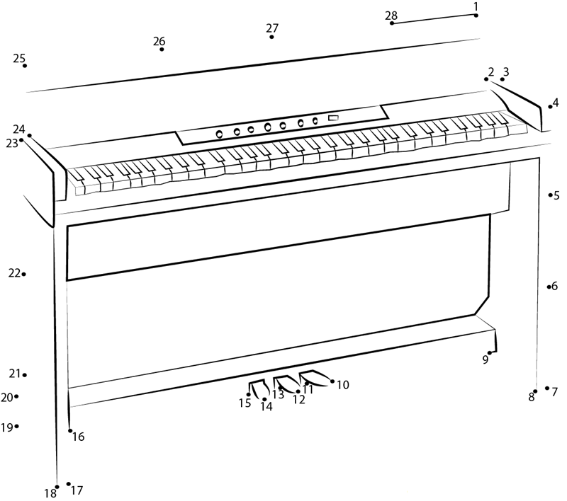 Korg Lp350 Digital Piano printable dot to dot worksheet