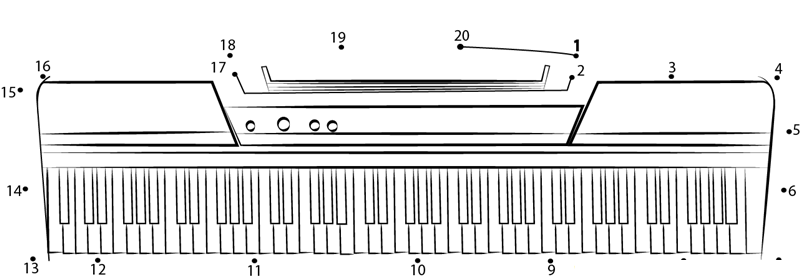 Portable Digital Stage Piano printable dot to dot worksheet