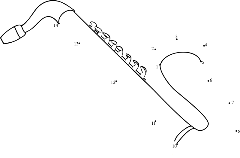 Haro Saxophone dot to dot worksheets