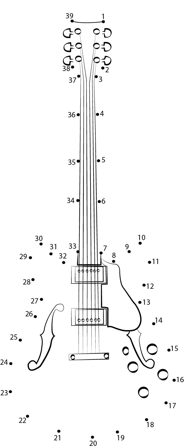 Yamaha Violin printable dot to dot worksheet