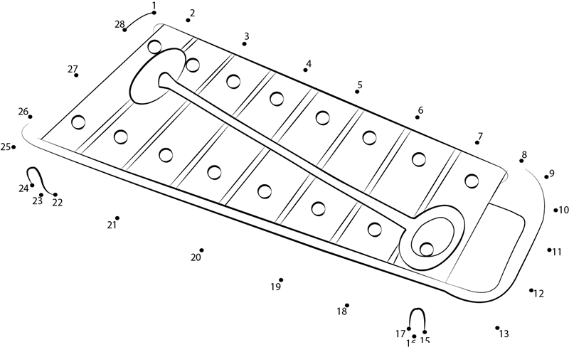 Baby Xylophone dot to dot worksheets