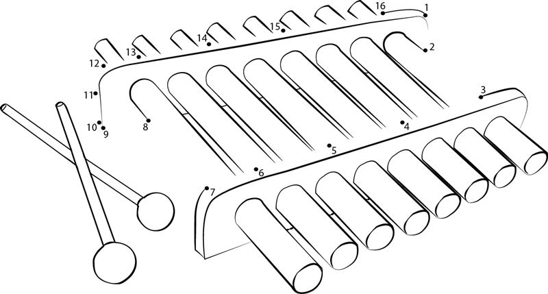 Chimalong Xylophone dot to dot worksheets